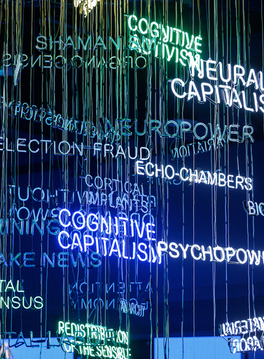 Warren Neidich, From the Society of the Spectacle to the Consciousness Industry, installation, 2022